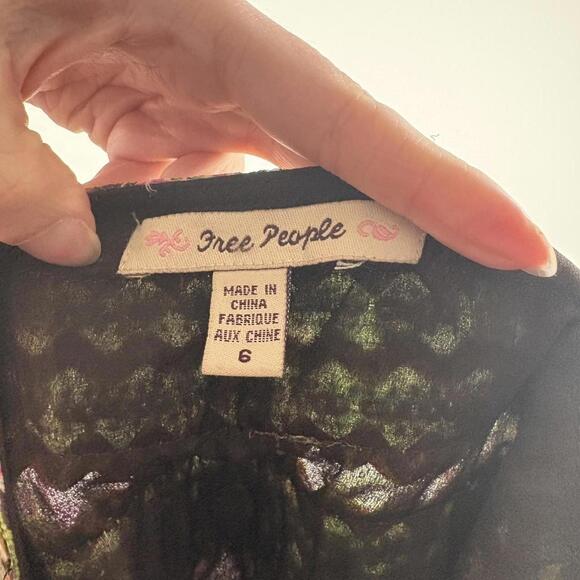 Vintage Free People multicoloured midi skirt with sequin belt design. - Picture 6 of 6